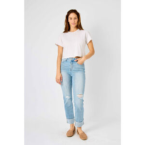 Women's Judy Blue Distressed Jeans with Star Pocket Size 7/28‎ New